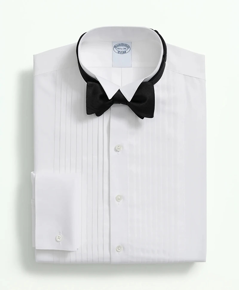 Stretch Supima<sup>®</sup> Cotton Broadcloth Wing Collar, Tuxedo Shirt