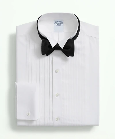 Stretch Supima<sup>®</sup> Cotton Broadcloth Wing Collar, Tuxedo Shirt