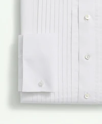 Brooks Brothers X Thomas Mason<sup>®</sup> Cotton-Linen English Collar, Pleat Front Tuxedo Shirt