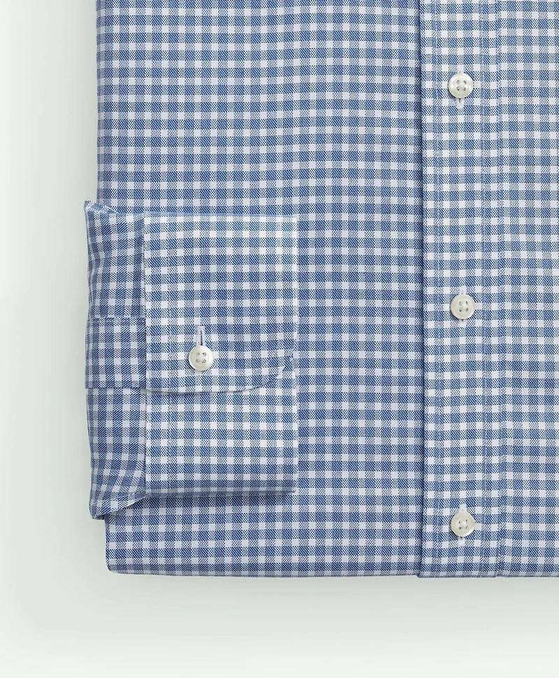 Brooks Brothers Explorer Collection Non-Iron Twill Ainsley Collar, Gingham Dress Shirt
