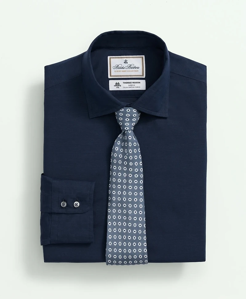 Brooks Brothers X Thomas Mason<sup>®</sup> Cotton-Linen English Collar, Dress Shirt