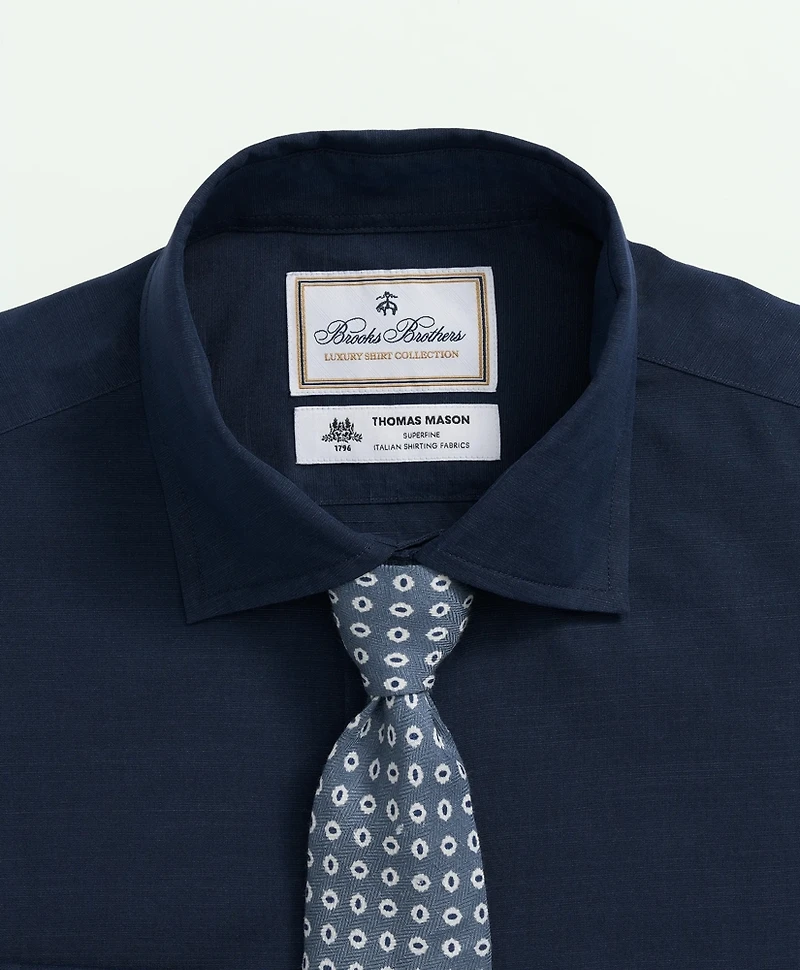 Brooks Brothers X Thomas Mason<sup>®</sup> Cotton-Linen English Collar, Dress Shirt
