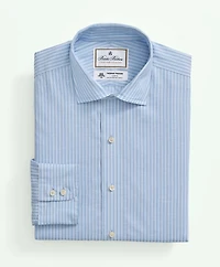 Brooks Brothers X Thomas Mason<sup>®</sup> Cotton-Linen English Collar, Stripe Dress Shirt