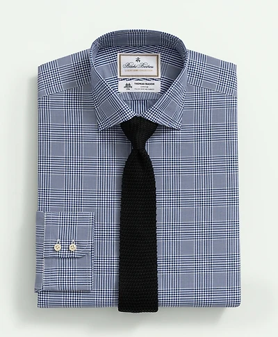 Brooks Brothers X Thomas Mason<sup>®</sup> Cotton Poplin English Collar, Glen Plaid Dress Shirt