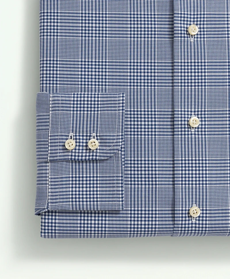Brooks Brothers X Thomas Mason<sup>®</sup> Cotton Poplin English Collar, Glen Plaid Dress Shirt