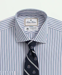 Brooks Brothers X Thomas Mason<sup>®</sup> Cotton Poplin English Collar, Multi Striped Dress Shirt