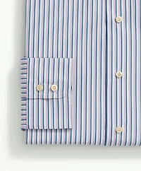 Brooks Brothers X Thomas Mason<sup>®</sup> Cotton Poplin English Collar, Multi Striped Dress Shirt