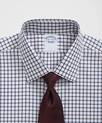 Stretch Supima<sup>®</sup> Cotton Non-Iron Pinpoint Oxford Ainsley Collar, Ticking Check Dress Shirt