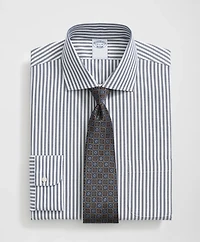 Stretch Supima<sup>®</sup> Cotton Non-Iron English Spread Collar, Striped Dress Shirt