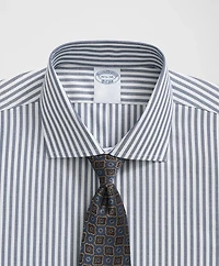 Stretch Supima<sup>®</sup> Cotton Non-Iron English Spread Collar, Striped Dress Shirt