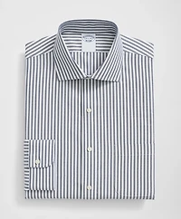 Stretch Supima<sup>®</sup> Cotton Non-Iron English Spread Collar, Striped Dress Shirt