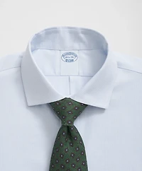 Stretch Supima<sup>®</sup> Cotton Non-Iron English Spread Collar, Micro-Grid Dress Shirt