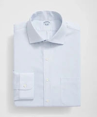 Stretch Supima<sup>®</sup> Cotton Non-Iron English Spread Collar, Micro-Grid Dress Shirt