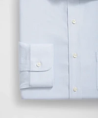 Stretch Supima<sup>®</sup> Cotton Non-Iron English Spread Collar, Micro-Grid Dress Shirt