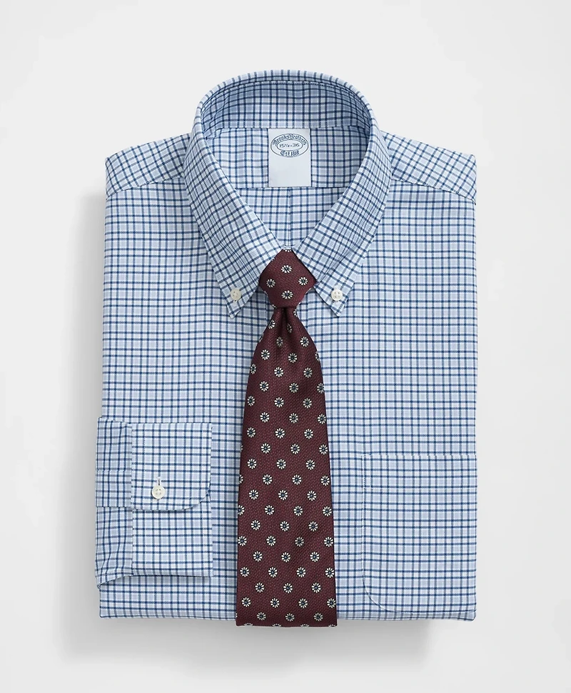 Stretch Supima<sup>®</sup> Cotton Non-Iron Twill Polo Button Down Collar