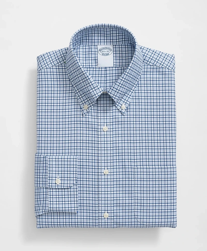 Stretch Supima<sup>®</sup> Cotton Non-Iron Twill Polo Button Down Collar
