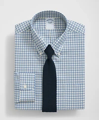 Stretch Supima<sup>®</sup> Cotton Non-Iron Twill Polo Button Down Collar, Multi-Check Dress Shirt