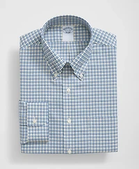 Stretch Supima<sup>®</sup> Cotton Non-Iron Twill Polo Button Down Collar, Multi-Check Dress Shirt