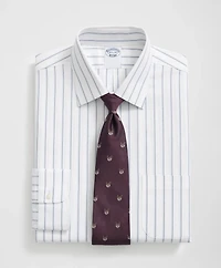 Stretch Supima<sup>®</sup> Cotton Non-Iron Ainsley Collar, Double Striped Dress Shirt