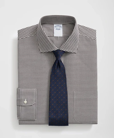 Stretch Supima<sup>®</sup> Cotton Non-Iron English Spread Collar, Gingham Dress Shirt