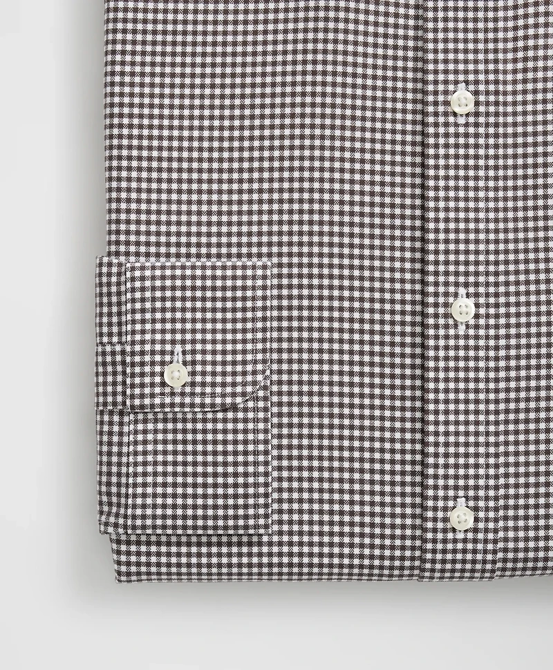 Stretch Supima<sup>®</sup> Cotton Non-Iron English Spread Collar, Gingham Dress Shirt