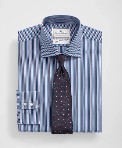 Brooks Brothers X Thomas Mason<sup>®</sup> Cotton English Collar, Multi-Striped Dress Shirt