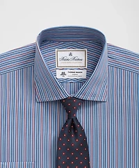 Brooks Brothers X Thomas Mason<sup>®</sup> Cotton English Collar, Multi-Striped Dress Shirt