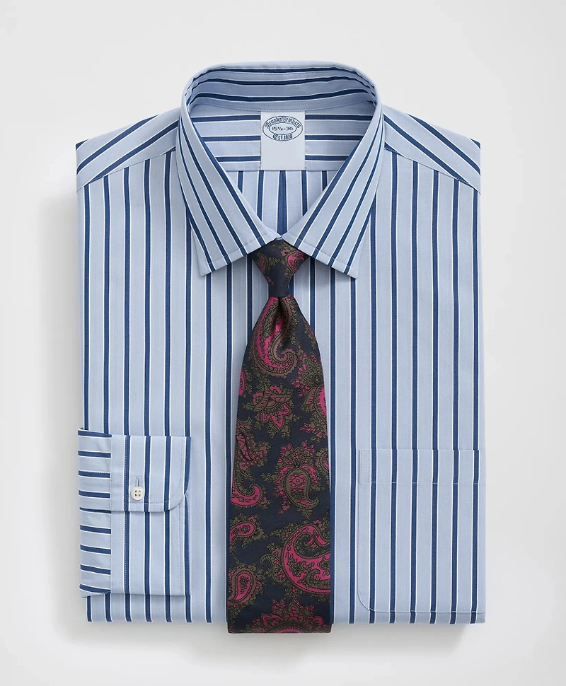 Supima<sup>®</sup> Cotton Poplin Ainsley Collar, Striped Dress Shirt