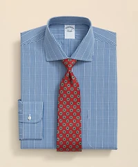 Pure Supima<sup>®</sup> Cotton Regular-Finish, English Spread Collar Glen Plaid Dress Shirt