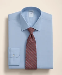 Stretch Supima<sup>®</sup> Cotton Non-Iron Pinpoint Oxford Ainsley Collar, Micro Grid Dress Shirt