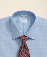 Stretch Supima<sup>®</sup> Cotton Non-Iron Pinpoint Oxford Ainsley Collar, Micro Grid Dress Shirt