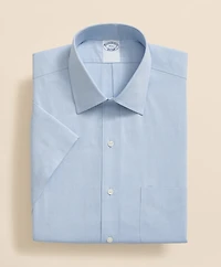Stretch Supima<sup>®</sup> Cotton Non-Iron Ainsley Collar, Short-Sleeve Dress Shirt