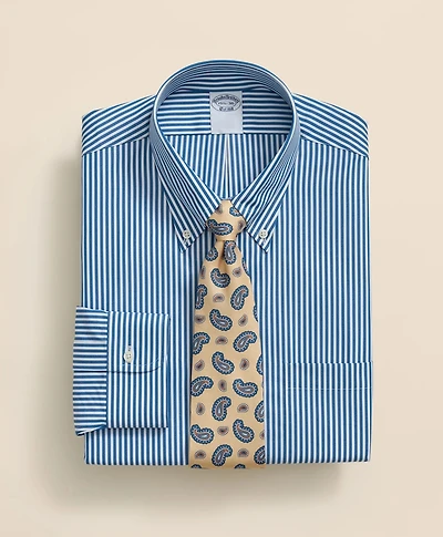 Pure Supima<sup>®</sup> Cotton Regular-Finish Polo Button Down Collar, Candy Stripe Dress Shirt