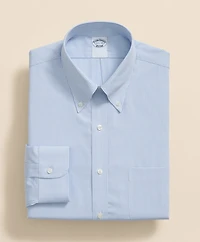 Pure Supima<sup>®</sup> Cotton Regular-Finish Polo Button Down Collar, Micro Windowpane Dress Shirt