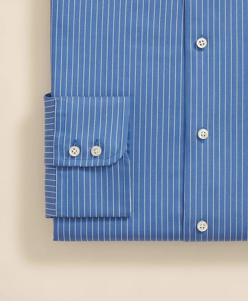 Brooks Brothers x Thomas Mason<sup>®</sup> Cotton Poplin Ainsley Collar, Striped Dress Shirt