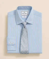 Brooks Brothers x Thomas Mason<sup>®</sup> Cotton Poplin Ainsley Collar, Multi Stripe Dress Shirt