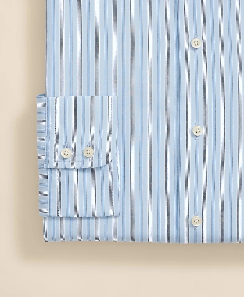 Brooks Brothers x Thomas Mason<sup>®</sup> Cotton Poplin Ainsley Collar, Multi Stripe Dress Shirt
