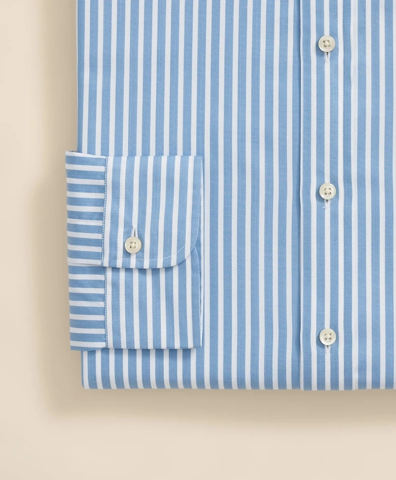 Egyptian Cotton Broadcloth Ainsley Collar, Ground Stripe Dress Shirt