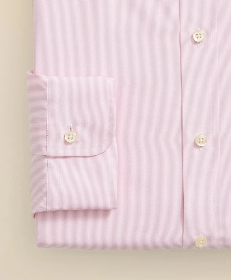 Egyptian Cotton Twill Ainsley Collar, Hairline Stripe Dress Shirt
