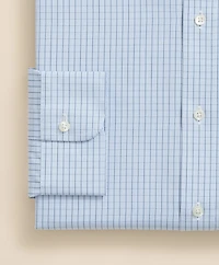 Pure Supima<sup>®</sup> Cotton Regular-Finish, Polo Button-Down Collar Grid Check Dress Shirt