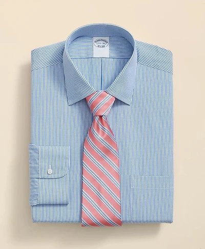 Pure Supima<sup>®</sup> Cotton Regular-Finish, Ainsley Collar Micro Check Dress Shirt