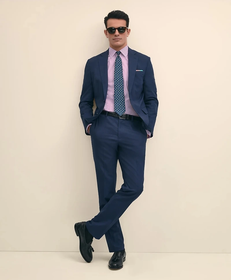 Pure Supima<sup>®</sup> Cotton Regular-Finish, Ainsley Collar Striped Dress Shirt