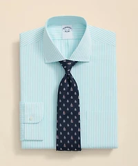 Pure Supima<sup>®</sup> Cotton Regular-Finish, English Spread Collar Striped Dress Shirt