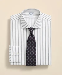 Stretch Supima<sup>®</sup> Cotton Non-Iron Twill English Spread Collar, Bold Stripe Dress Shirt