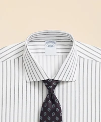 Stretch Supima<sup>®</sup> Cotton Non-Iron Twill English Spread Collar, Bold Stripe Dress Shirt