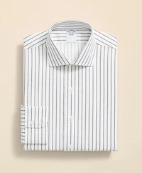 Stretch Supima<sup>®</sup> Cotton Non-Iron Twill English Spread Collar, Bold Stripe Dress Shirt