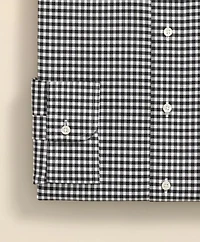 Stretch Supima<sup>®</sup> Cotton Non-Iron Herringbone English Spread Collar, Gingham Dress Shirt