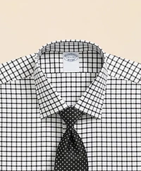 Stretch Supima<sup>®</sup> Cotton Non-Iron Twill Ainsley Collar, Windowpane Dress Shirt