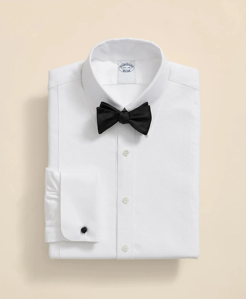 Cotton Oxford Button-Down Collar, Pique Bib Tuxedo Shirt