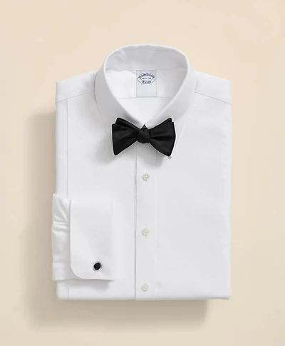 Cotton Oxford Button-Down Collar, Pique Bib Tuxedo Shirt